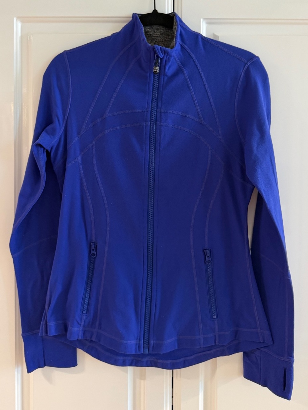 Women’s Zip-Front Utility Jacket in Royal Blue